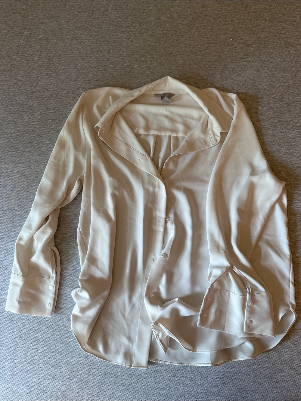 H&M Cream Button-Down Blouse